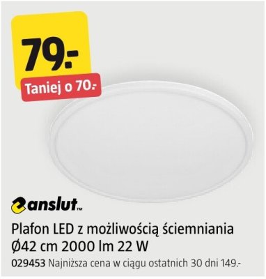 Plafon LED z możliwością ściemniania Anslut Ø42 cm 2000 lm 22 W promocja w Jula