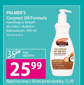 Balsam do ciała nawilżający Palmer's coconut oil formula promocja