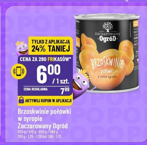 Brzoskwinie połowki w lekkim syropie Zaczarowany ogród promocja