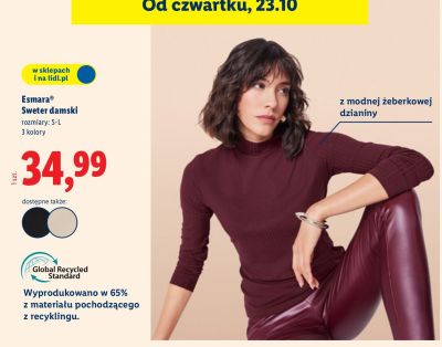 Sweter damski rozm. s-2xl promocja w Lidl