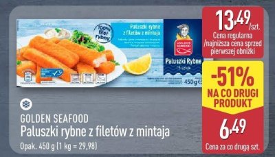 Paluszki rybne z filetów z mintaja promocja w Aldi