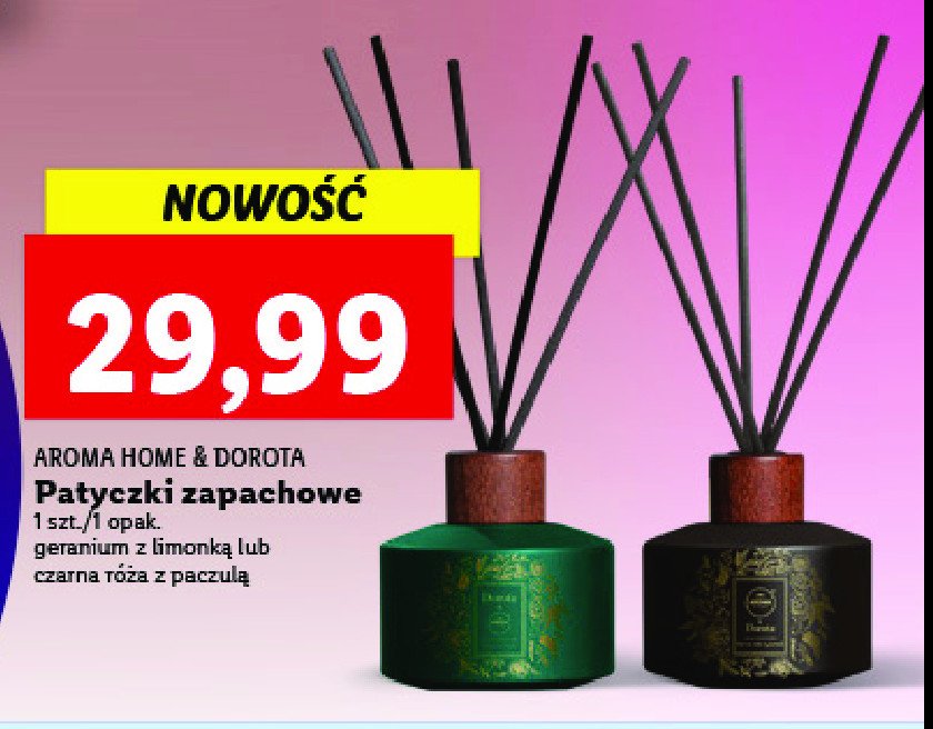 Patyczki zapachowe czarna róża z paczulą Aroma home & dorota promocja