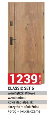 Drzwi CLASSIC SET 6 wewnątrzkłatkowe promocja w Merkury Market