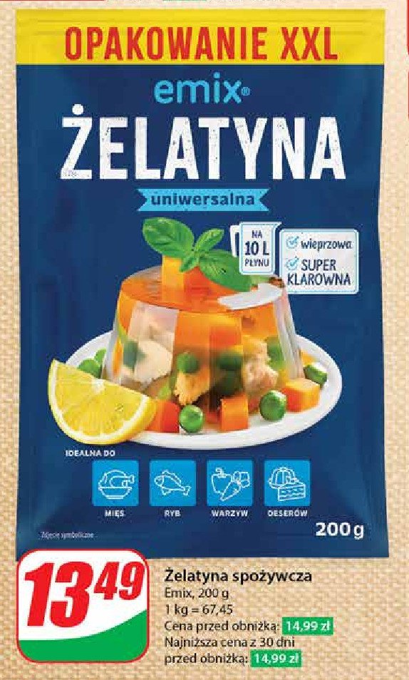 Żelatyna uniwersalna Emix promocja