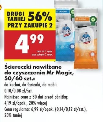 Chusteczki do czyszczenia czysta 艂azienka Mr magic promocja