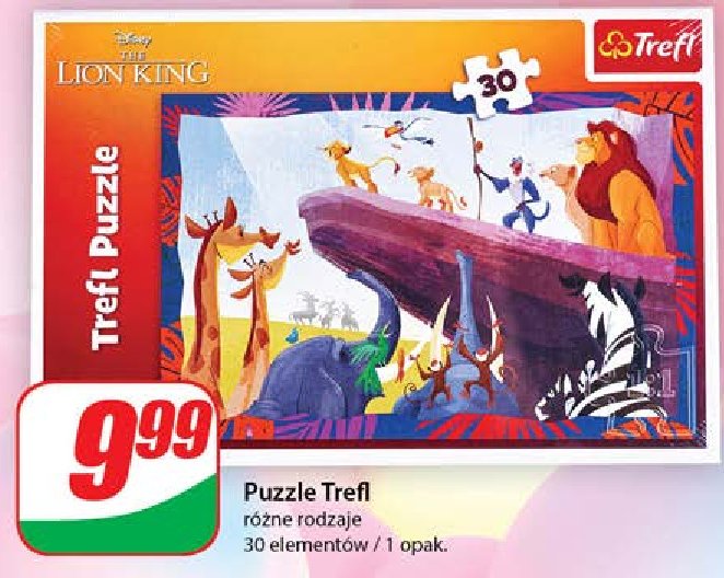 Puzzle król lew 30 el. Trefl promocja w Dino