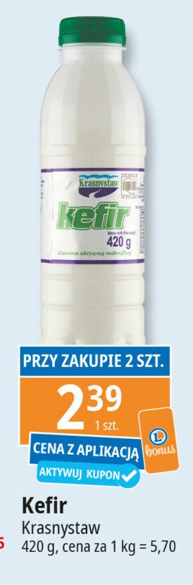 Kefir Krasnystaw promocja w Leclerc