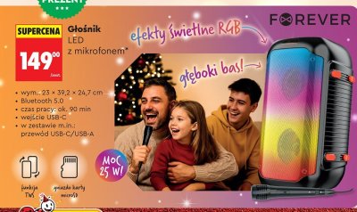 Głośnik LED z mikrofonem  promocja w Biedronka