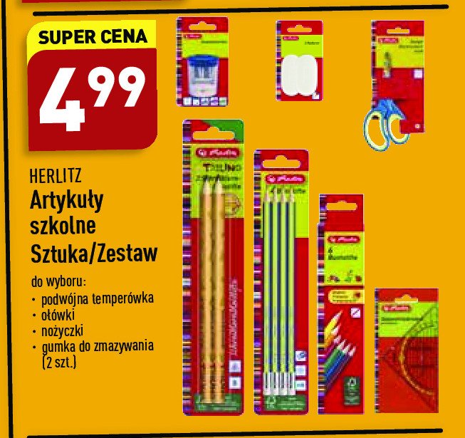 Ołówek z gumką hb Herlitz promocja