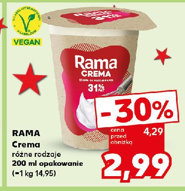 Śmietana 31 % Rama crema promocja w Kaufland