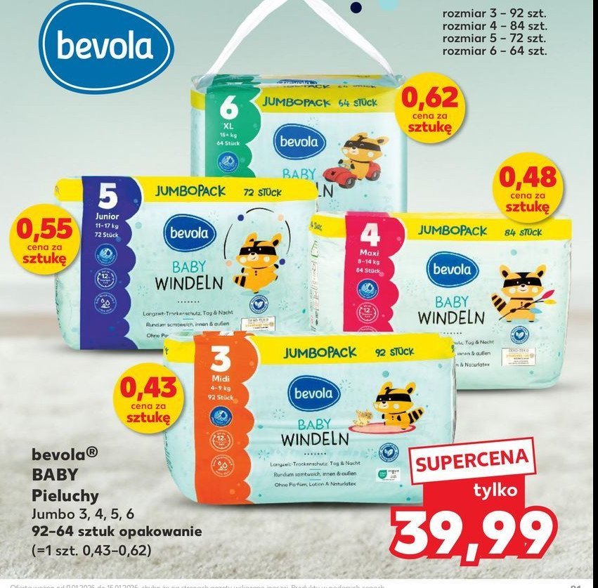 Pieluchy 5 Bevola baby promocja