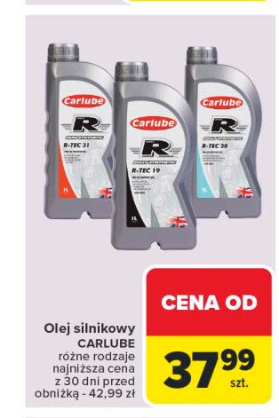 Olej r-tec 31 CARLUBE promocja w Carrefour Market