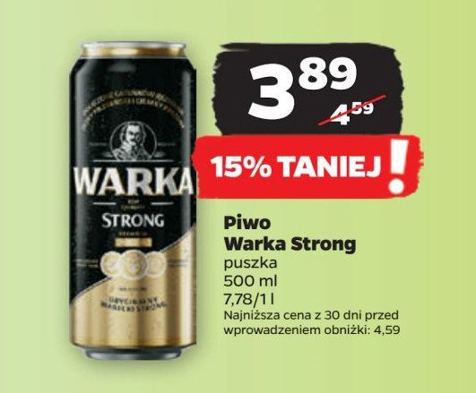 Piwo Warka Strong promocja w Netto