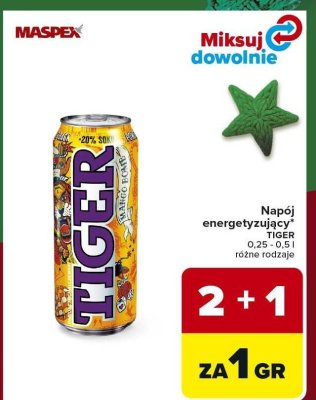 Napój energetyzujący różne rodzaje promocja w Carrefour