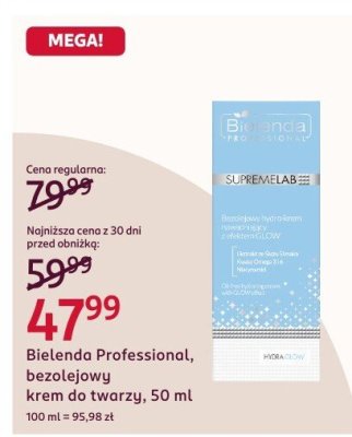 Bezolejowy krem do twarzy Bielenda Professional promocja w Rossmann
