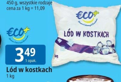 Lód w kostkach Eco+ 1 kg promocja w Leclerc