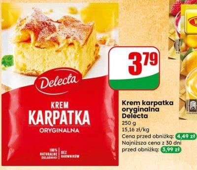 Krem karpatka oryginalna Delecta promocja w Dino