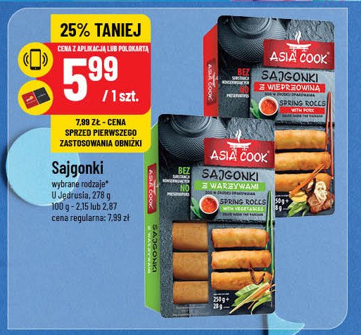 Sajgonki warzywne + sos promocja w POLOmarket