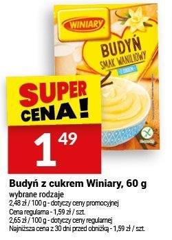 Budyń z cukrem Winiary, 60 g promocja w Twój Market