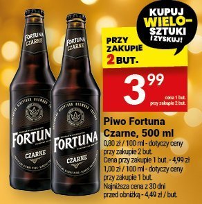 Piwo Fortuna Czarne, 500 ml promocja w Twój Market