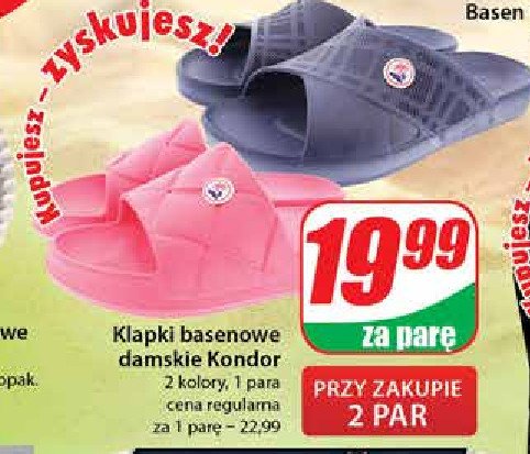 Klapki basenowe damskie rozm. 36-41 Kondor promocja