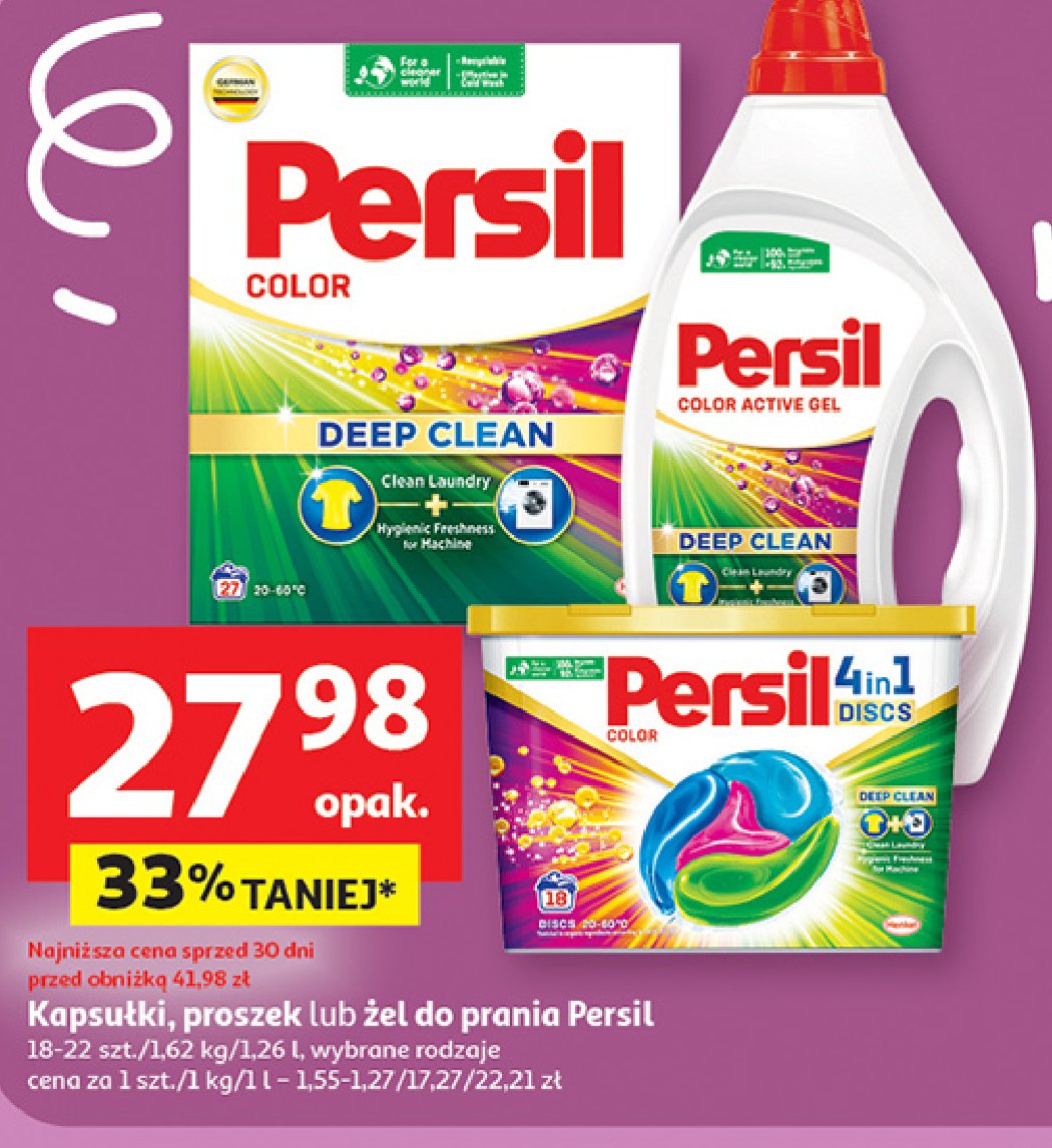 Kapsu艂ki Persil do prania 4in1 deep clean color discs promocja