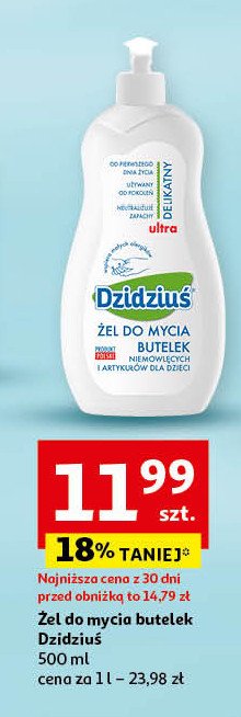 Żel hipoalergiczny do mycia butelek Dzidziuś promocja