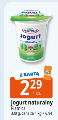 Jogurt naturalny Piątnica promocja w Leclerc