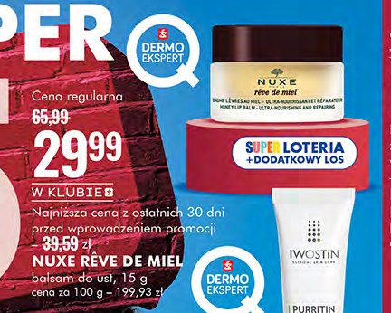 Balsam do ust z miodem ultraodżywczy Nuxe reve de miel promocja