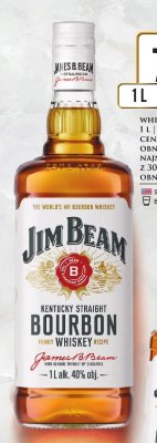 Whisky Jim Beam Bourbon 1L  promocja w Dino