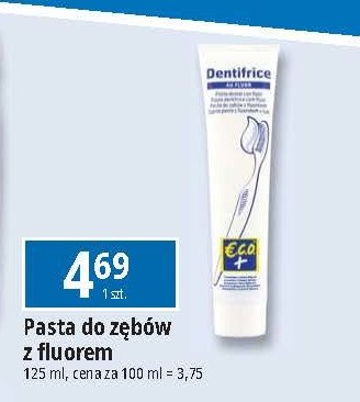 Pasta do zębów z fluorem Eco+ promocja