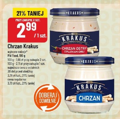 Chrzan Krakus wybrane rodzaje promocja w POLOmarket