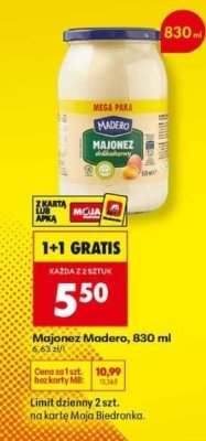Majonez Madero promocja w Biedronka