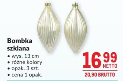 Bombka szklana promocja w Makro