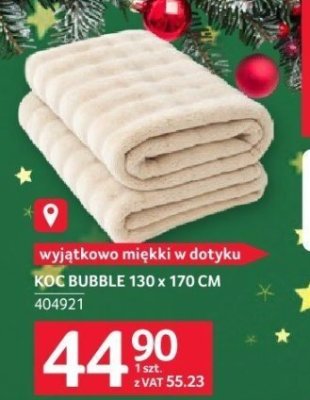 Koc Bubble 130 x 170 cm promocja w Selgros
