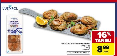Gniazda z łososia wędzone SUEMPOL promocja w Carrefour Market