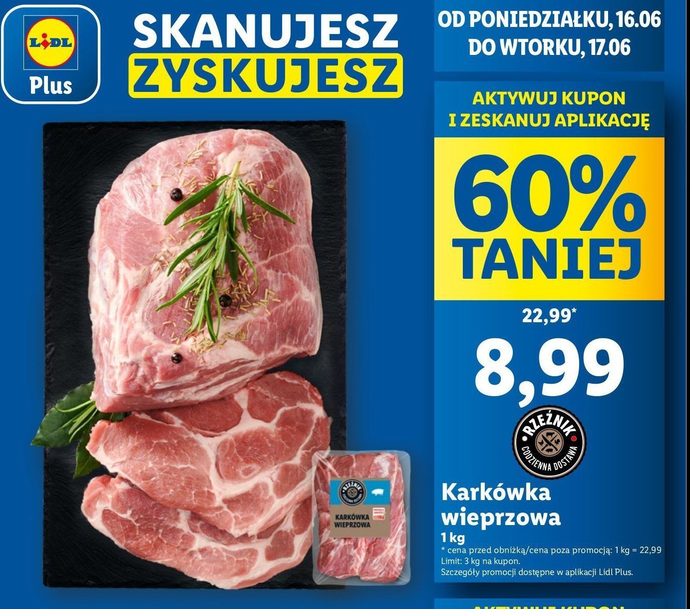 Karkówka wieprzowa bez kości Rzeźnik codzienna dostawa promocja