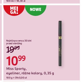 Eyeliner Miss sporty studio colour promocja w Rossmann