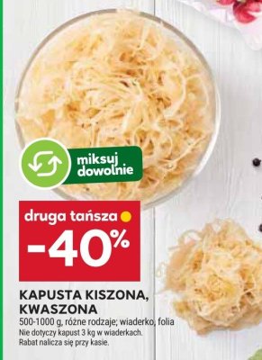 Kapusta kiszona kwaszona promocja w Stokrotka