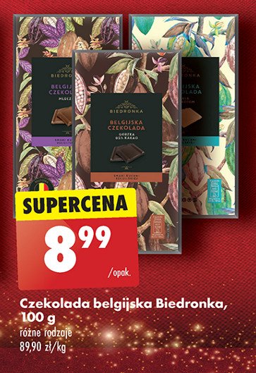 Czekolada belgijska mleczna Biedronka promocja