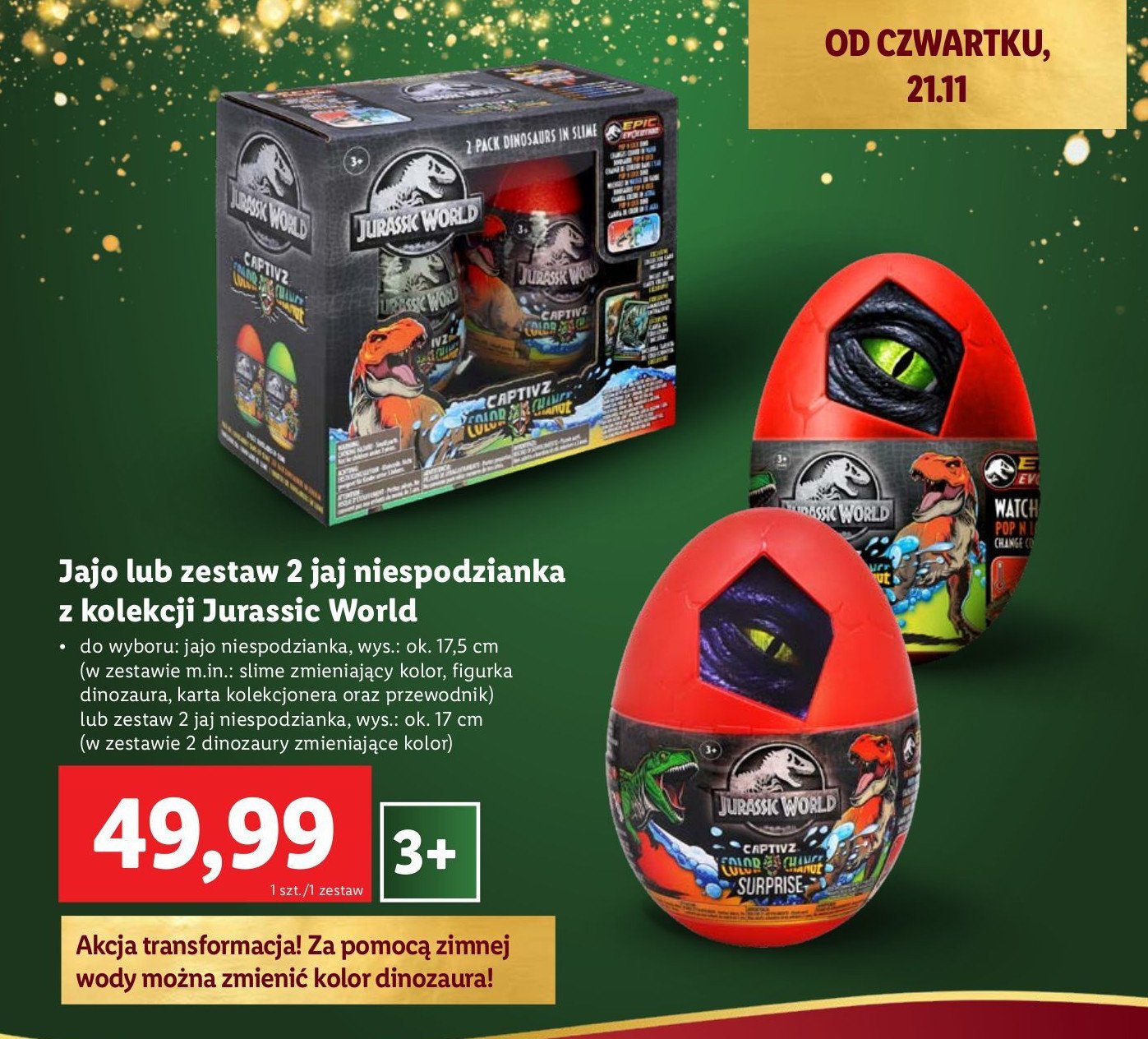 Jajo jurassic world promocja w Lidl