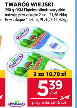 Twaróg lekki Piątnica twaróg wiejski promocja