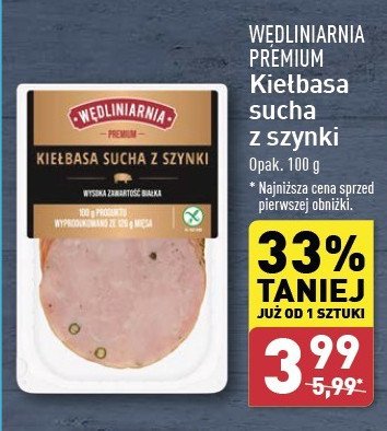 Kiełbasa sucha z szynki Wędliniarnia premium promocja