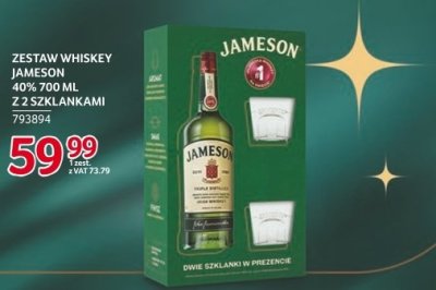 Zestaw whiskey Jameson 40% 700 ml z 2 szklankami promocja w Selgros