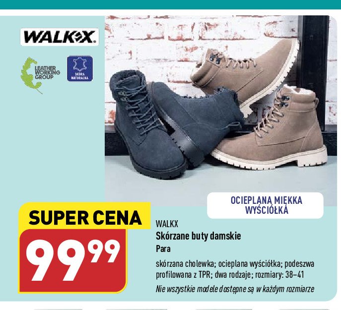 Buty skórzane damskie Walkx promocja