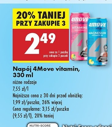 Nap贸j magnez + witaminy 4move promocja