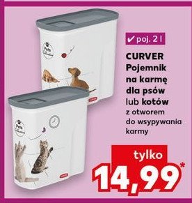 Pojemnik na karmę z otworem 2 l Curver promocja