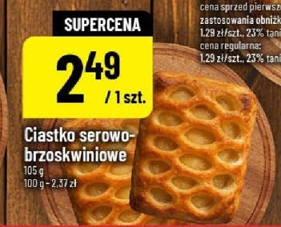 Ciastko serowo-brzoskwiniowe promocja w POLOmarket