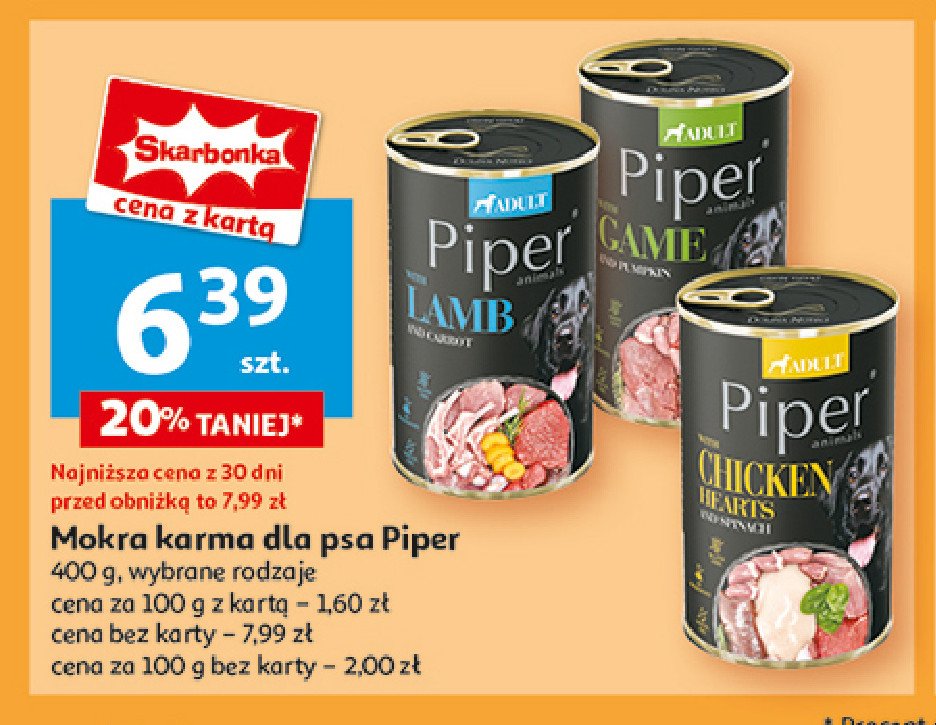 Karma mokra dla psa jagnięcina i marchewka Dolina noteci piper promocja