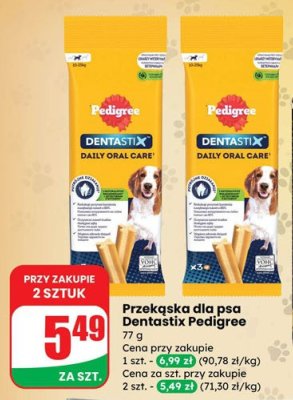 Przekąska dla psa Dentastix Pedigree promocja w Dino
